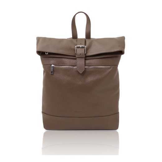 イタリア製LONDON イタリア製 ソフトレザーリュック、ダークトープ