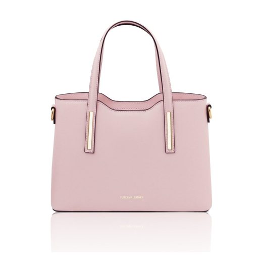 イタリア製スムースレザー2WAYトートバッグSサイズ OLIMPIA、ピンク