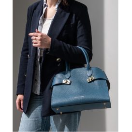 イタリア製COCCOLA シボ型押しレザー2WAYハンドバッグ、イメージ イタリア製COCCOLA シボ型押しレザー2WAYハンドバッグ、イメージ