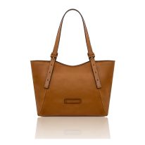 イタリア製LIBRA ベジタブルタンニンレザートートバッグ、ナチュラル