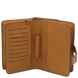 イタリア製ベジタブルタンニンレザーのカードフォルダー付セカンドバッグOLIVER、ナチュラル イタリア製ベジタブルタンニンレザーのカードフォルダー付セカンドバッグOLIVER、ナチュラル