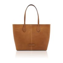 ベジタブルタンニンレザーのトートバッグ ESSENZA、ナチュラル